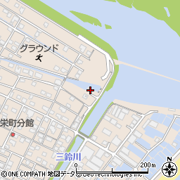 四日市市役所その他　楠南五味塚ポンプ場周辺の地図