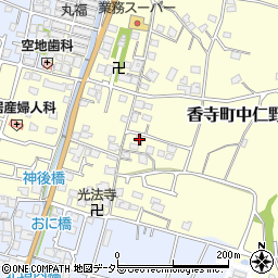兵庫県姫路市香寺町中仁野78-17周辺の地図
