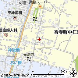 兵庫県姫路市香寺町中仁野82周辺の地図