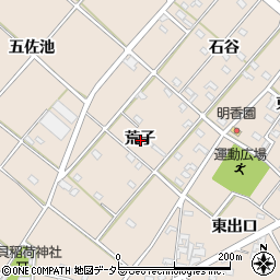 愛知県安城市根崎町荒子周辺の地図