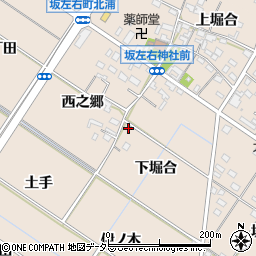 愛知県岡崎市坂左右町周辺の地図