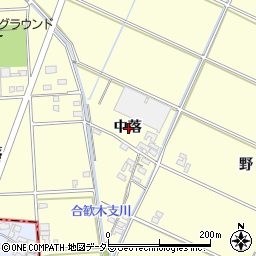 愛知県岡崎市合歓木町中落周辺の地図