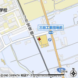 兵庫県三田市大原214周辺の地図