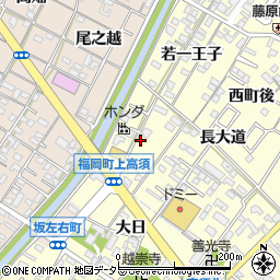 愛知県岡崎市福岡町上高須33周辺の地図