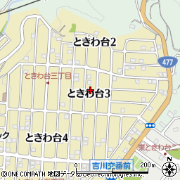 大阪府豊能郡豊能町ときわ台3丁目周辺の地図