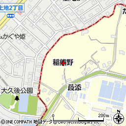 愛知県額田郡幸田町坂崎稲熊野周辺の地図