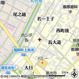 愛知県岡崎市福岡町上高須37周辺の地図