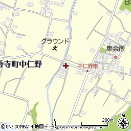 兵庫県姫路市香寺町中仁野458周辺の地図