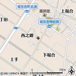 愛知県岡崎市坂左右町西之郷106周辺の地図