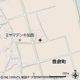 兵庫県加西市豊倉町491周辺の地図