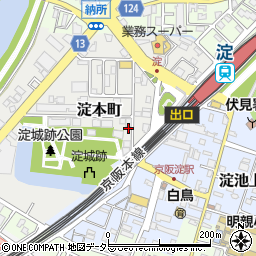 京都府京都市伏見区淀本町174周辺の地図