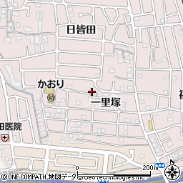 京都府宇治市五ケ庄一里塚周辺の地図