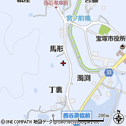 兵庫県宝塚市大原野馬形周辺の地図