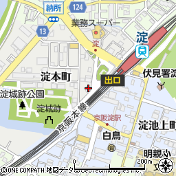 京都府京都市伏見区淀本町154周辺の地図