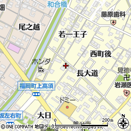 愛知県岡崎市福岡町上高須40周辺の地図