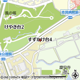 兵庫県三田市すずかけ台4丁目周辺の地図