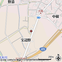 愛知県岡崎市上衣文町宝辺野25周辺の地図