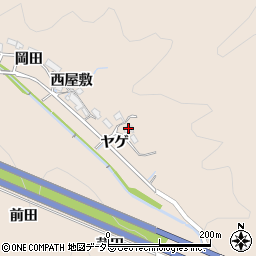 愛知県岡崎市鹿勝川町（ヤゲ）周辺の地図