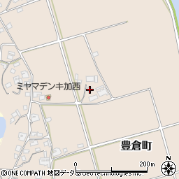 兵庫県加西市豊倉町491-1周辺の地図