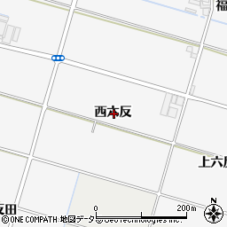 愛知県安城市小川町西六反周辺の地図
