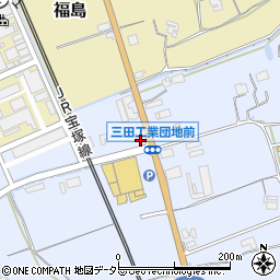 兵庫県三田市大原74周辺の地図