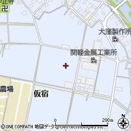 静岡県藤枝市仮宿周辺の地図