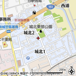 愛知県新城市城北周辺の地図