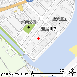 愛知県半田市新居町7丁目周辺の地図