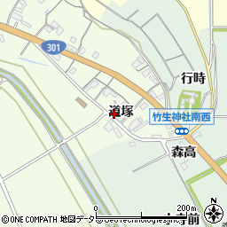 愛知県新城市豊栄道塚周辺の地図
