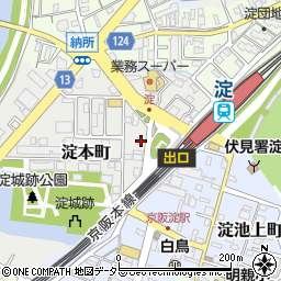 京都府京都市伏見区淀本町3周辺の地図