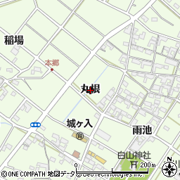 愛知県安城市城ケ入町（丸根）周辺の地図