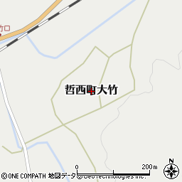 岡山県新見市哲西町大竹周辺の地図