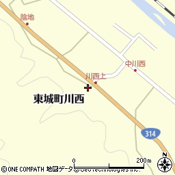 広島県庄原市東城町川西832周辺の地図