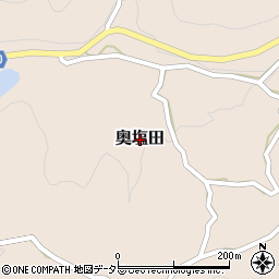 岡山県和気町（和気郡）奥塩田周辺の地図