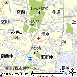 愛知県岡崎市福岡町清水30周辺の地図