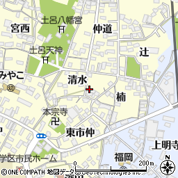 愛知県岡崎市福岡町清水3周辺の地図