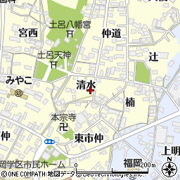 愛知県岡崎市福岡町清水25周辺の地図