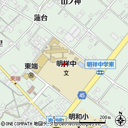 愛知県安城市東端町大久手周辺の地図