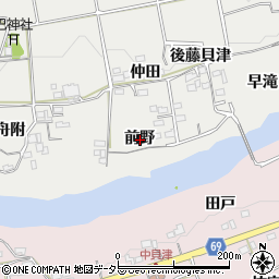 愛知県新城市川路前野周辺の地図