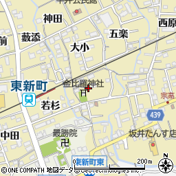 愛知県新城市平井（姥神）周辺の地図