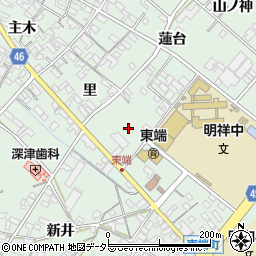 愛知県安城市東端町住吉周辺の地図