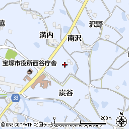 兵庫県宝塚市大原野炭屋周辺の地図