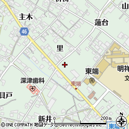愛知県安城市東端町周辺の地図