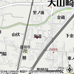 京都府乙訓郡大山崎町円明寺海道周辺の地図