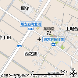 愛知県岡崎市坂左右町西之郷5周辺の地図