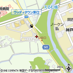 兵庫県三田市貴志1327周辺の地図