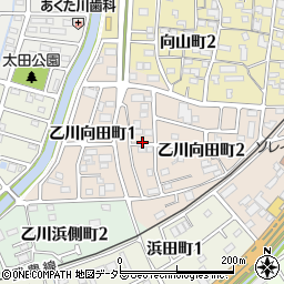 愛知県半田市乙川向田町周辺の地図