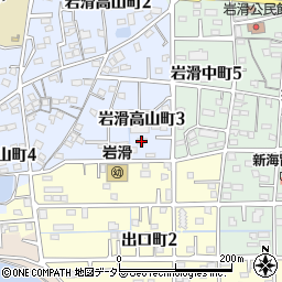 愛知県半田市岩滑高山町3丁目129周辺の地図