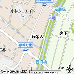 愛知県安城市根崎町（石ケ入）周辺の地図