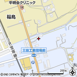 兵庫県三田市大原87周辺の地図